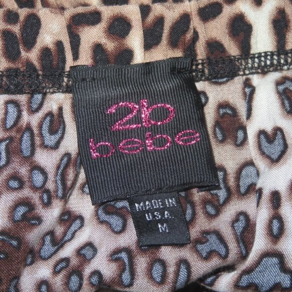 Bebe Cheetah Print Ruffle Top | Dress Top | Flowy - Picture 4 of 4